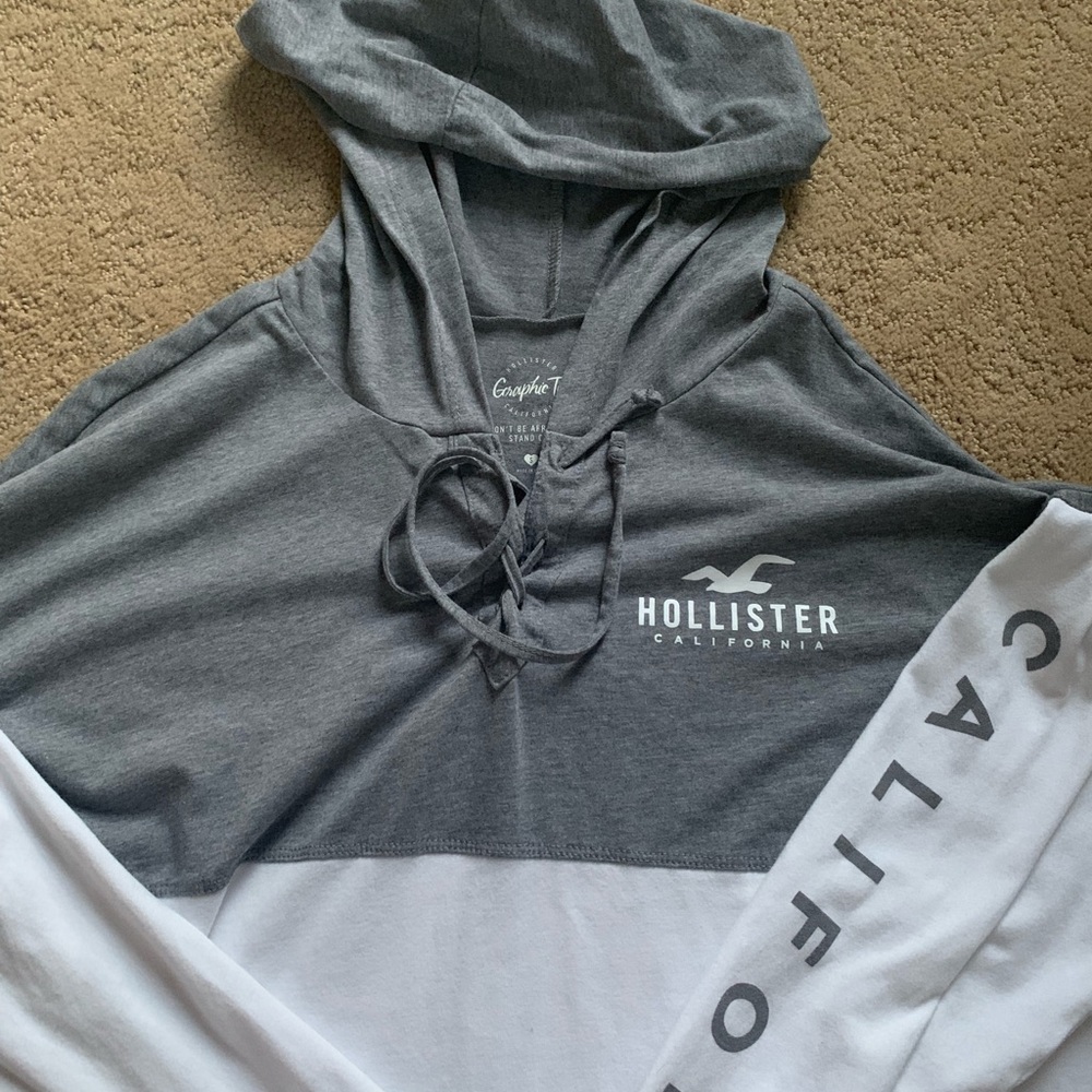 hollister cropped hoodie